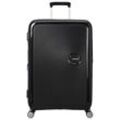 Hartschalen-Trolley AMERICAN TOURISTER "SOUNDBOX 77" Gr. B/H/T: 51,5cm x 77cm x 29,5cm 97 l, schwarz (bass black) Koffer Reisegepäck groß Reisekoffer TSA-Zahlenschloss