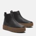 Stiefelette TIMBERLAND "LAUREL COURT MID PULL ON CHELSEA BOOT" Gr. 38, schwarz (schwarz full grain), Leder, Schuhe, Winterschuhe, Sneakerboots, Winterboots