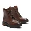 Schnürstiefelette TIMBERLAND "BRIMFIELD MID LACE UP BOOT" Gr. 38, braun (schwarz full grain) Schuhe Winterschuhe, Winterstiefel, Schnürboots, Winterboots