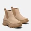 Chelseaboots TIMBERLAND "ROXIE LANE MID CHELSEA BOOT", Damen, Gr. 39,5, beige (light beige nubuck), Leder, sportlich, Schuhe, Stiefelette, Winterschuhe, Ankle Boots, Topseller