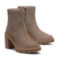 Stiefelette TIMBERLAND "ALLINGTON HEIGHTS MID ZIP UP BOOT", Damen, Gr. 41, braun (taupe nubuck), Leder, sportlich, Schuhe, Winterschuhe, Ankle Boots, Winterboots