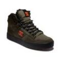 Sneakerboots DC SHOES "PURE HIGH-TOP WC WNT" Gr. 41, grün (dusty olive, orange) Schuhe Winterschuhe, Winterboots, Schnürboots, Wintersneaker, gefüttert