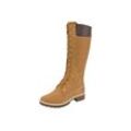 Schnürstiefel TIMBERLAND "Women's Premium 14in WP B" Gr. 36, gelb (wheat), Damen, Leder, Schuhe, Winterschuhe, Winterstiefel, Winterboots, Schnürboots, wasserdicht