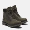 Schnürboots TIMBERLAND "6 inch Premium FTB", Gr. 41, grau (medium grau full grain), Nubukleder, sportlich, Schuhe, Winterstiefel, Schnürstiefel, Winterschuhe, wasserdicht