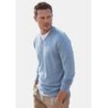 Strickpullover H.I.S, Herren, Gr. S (44/46), blau (blau, meliert), Feinstrick, Obermaterial: 60% Baumwolle, 40% Polyester, meliert, Basic, regular fit, V-Ausschnitt, Pullover, mit V-Ausschnitt, Pullover aus Feinstrick, Baumwollmischung