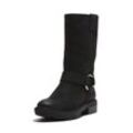 Stiefel TIMBERLAND "BRIMFIELD TALL PULL ON BOOT", Damen, Gr. 36, schwarz (schwarz suede), Leder, sportlich, Schuhe, Winterschuhe, Winterstiefel