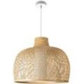 Pendelleuchte PACO HOME "TOPU" Lampen Gr. Ø 52 cm Höhe: 40 cm, braun (holz) Bambus Pendellampe Korblampen Boho Rustikal Wohnzimmer LED Lampe E27