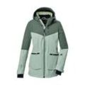 Skijacke KILLTEC "KSW 40 WMN SKI JCKT", Damen, Gr. 36, grün (rauchmint), Oberstoff 1: 93% Polyester, 7% Elasthan/ Oberstoff 2: 100% Polyester, Futter: 100% Polyester, Wattierung: 100% Polyester (recycelt), sportlich, Jacken