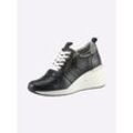 Sneaker CASUAL LOOKS Gr. 38, schwarz, Damen, Glattleder, Schuhe