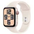 Apple Watch SE 44 mm Aluminium (GPS+Cellular) Sportarmband S/M polarstern