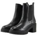 TOM TAILOR Damen Stiefeletten mit Block-Absatz, schwarz, Uni, Gr. 36