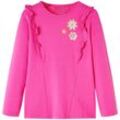 Kinder-Langarmshirt Dunkelrosa 128