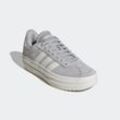 Sneaker ADIDAS SPORTSWEAR "VL COURT BOLD", Gr. 42, grau (grau two, sanftes weiß, core weiß), Leder, Synthetik, sportlich, Schuhe, Design auf den Spuren des adidas Gazelle Bold