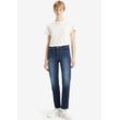 Röhrenjeans LEVI'S "312 Shaping Slim", Damen, Gr. 26, Länge 32, blau (crushed poppy), Denim/Jeans, Obermaterial: 80% Baumwolle, 14% Polyester, 6% Elasthan, Basic, schmal lang, Jeans, Schmale Shaping Slim Form