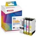 edding EDD-492 schwarz, cyan, magenta, gelb Druckerpatronen kompatibel zu EPSON 27XL / T2711XL/12XL/13XL/14XL, 4er-Set