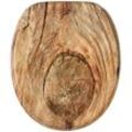 WC-Sitz SANILO "Rustikal", braun (holzfarben), B:37,7cm L:47cm, MDF - Mitteldichte Holzfaserplatte, WC-Sitze