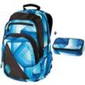 Schulrucksack NITRO "Stash 29" Gr. B/H/T: 32 cm x 49 cm x 22 cm, blau (geo ocean) Kinder Rucksäcke Alltagsrucksack, Freizeit, Schule, Arbeit und Reise, Federmäppchen