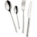 Besteck-Set MULEX "Seattle", silber (edelstahlfarben), 30 tlg., Edelstahl 18/0, Essbesteck-Sets, teilsatiniert