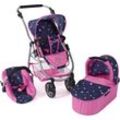 Kombi-Puppenwagen CHIC2000 "Emotion 2.0 Butterfly, rosa" Puppenwagen bunt (butterfly) Kinder inkl. Babywanne, Sportwagenaufsatz und Autositz