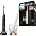 Elektrische Zahnbürste PHILIPS SONICARE "DiamondClean 9000 HX9914", rosa (roségoldfarben, schwarz), ElektrozahnbürstenB:17,4cm H:25,2cm T:11,1cm, Kunststoff, DiamondClean Premium Schallzahnbürste, Doppelpack inkl. Ladeglas, B:17,4cm H:25,2cm T:11,1cm