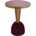 Beistelltisch KAYOOM "Beistelltisch Art Deco 225" Tische Gr. B/H/T: 41cm x 56cm x 41cm, rosa (altrosa, pflaume, gold, pink) Dekorativ, glanzvolle Lackierung, stilvolles Gestell