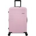 Hartschalen-Trolley AMERICAN TOURISTER "NOVASTREAM, 67 cm", Gr. B/H/T: 45cm x 67cm x 25,5cm 63,5 l, pink (soft pink), Polycarbonat, unifarben, Koffer, Reisekoffer Großer Koffer TSA-Zahlenschloss mit Volumenerweiterung