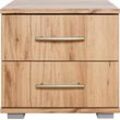 Nachtkonsole PRIESS "Husum Nachtkonsole in premium Qualität Schlafzimmer Schrank", beige (astkernbuchefarben), B:41cm H:37cm T:38cm, Holzwerkstoff, Sideboards, mit 2 Schubkästen Nachtschrank Beistellschrank Nachtschränkchen