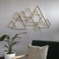 Wandbild ART FOR THE HOME "Modern Geo", gold, B:111cm H:64cm T:3cm Ø:3cm, Metall, Bilder, Luxus Metal Art Wanddeko