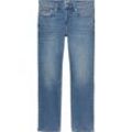 Straight-Jeans TOMMY JEANS, Herren, Gr. 34, Länge 34, blau (denim medium), Denim/Jeans, Obermaterial: 95% Baumwolle, 4% Elastomultiester, 1% Elasthan, casual, straight fit, Jeans