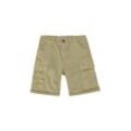 Shorts ALPHA INDUSTRIES "Alpha Industries Kids - Shorts Crew Short Kids" Gr. 10, Normalgrößen, beige (sand), Mädchen, Shell: 98% Cotton, 2% Elastan, Hosen