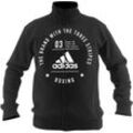 Sweatjacke ADIDAS PERFORMANCE "Community Jacket “Boxing”" Sweatjacken Gr. M, schwarz-weiß (schwarz, weiß) Herren