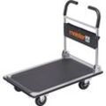 Transportwagen MEISTER "cut-off, Klappwagen / 8985630", grau (grau, schwarz), B:61cm H:87cm L:91cm, Stahl, Transportwagen, bis 300 kg Tragkraft, Feststellbremse, Lenkrollen, Antirutschbesch.