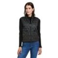 Strickjacke BETTY BARCLAY "Betty Barclay Strickweste mit Reißverschluss" Gr. 40, schwarz, Damen, Strick, Obermaterial: 73% Baumwolle, 27% Polyester metallisiert., Strickjacken, Glitzer