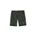 Shorts ALPHA INDUSTRIES "Alpha Industries Kids - Shorts Crew Short Patch Kids" Gr. 12, Normalgrößen, grau (grauschwarz), Mädchen, 98% Cotton, 2% Elastan, Hosen