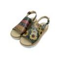 Sandalette DOGO "Damen Gigi Sunflowers Vegan Damen Sandalen/ Sandaletten / Female", Damen, Gr. 38, Normalschaft, beige (natur), Lederimitat, Schuhe, Vegan