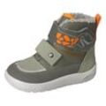 Winterstiefel RICOSTA "Yutu WMS: weit" Gr. 32, eukalyptus, orange dino, Kinder, Lederimitat, Textil, kontrastfarbene Details, Schuhe, Klettstiefel, Snowboots, Kindergartenschuh mit Warmfutter