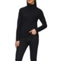 Rollkragenpullover S.OLIVER BLACK LABEL Gr. 38, schwarz (black) Damen Pullover mit Rippbündchen