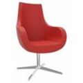 fm Sessel Pirum rot chrom Stoff