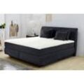 Boxspringbett JOCKENHÖFER GRUPPE ""Carla", OTTOs Choice Topseller, mit Bettkasten und Kaltschaum-Topper", grau (anthrazit 403, 06), L:223cm, Topper: 100% Polyurethan, Bezug (100% Polyester) abnehmbar und waschbar bis 60u00ba C, Spiegelfläche der Matratze: 100% Polyester, Bettgestell und seitliche Einfassung der Matratzen: Mikrofaser (92% Polyester, 8% Nylon), Komplettbetten, inkl. 4 Zierkissen, er