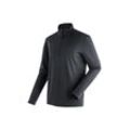 Fleecepullover MAIER SPORTS "Felix" Gr. 46, schwarz, Herren, 100% Polyester, Sweatshirts, Herren Fleece, funktioneller Midlayer, Half-Zip, Regular Fit