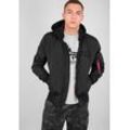 Bomberjacke ALPHA INDUSTRIES "Alpha Industries Men - Bomber Jackets MA-1 TT Hood" Gr. XS, schwarz (black, black) Herren Jacken