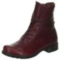 Schnürstiefelette THINK "DENK" Gr. 38, rot (weinrot) Damen Schuhe Business Schuh, Schnürstiefelette mit flachem Blockabsatz