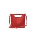 Schultertasche GRETCHEN "Crocus Small Shoulderbag", Damen, Gr. B/H/T: 23cm x 22cm x 22cm, rot, Leder, Taschen, aus italienischem Rindsleder