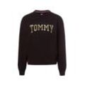 Tommy Jeans Sweatshirt Damen Baumwolle, schwarz