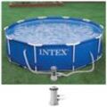 Framepool INTEX "Metal Frame" Schwimmbecken Gr. Ø/B/H/L: 305cm x Breite Höhe 76cm x Länge, 4500 l, blau ØxH: 305x76 cm