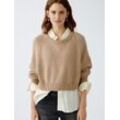 Oui Pullover Damen Wolle, beige