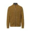 Camel Active Strickjacke Herren Baumwolle meliert, gelb