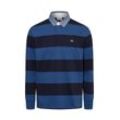 Gant Polo-Shirt Herren Baumwolle gestreift, blau