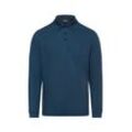 Ragman Poloshirt Herren Baumwolle gemustert, petrol