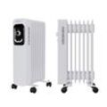 TroniTechnik® Ölradiator Elektroheizung TT-OR 207 in weiß mit 7 Rippen und 1500 Watt, drei Heizstufen (600W, 900W, 1500W)